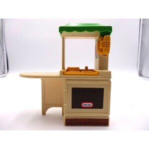 Little Tikes dollhouse size Fiesta Party Kitchen Green Roof for Doll house‎ with